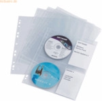 Durable CD-H&uuml;lle Cover light M f&uuml;r 4 CDs PP A4 transparent 5 St&uuml;ck