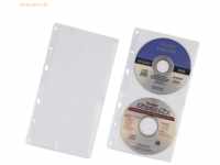Durable CD-Hülle Cover S für 2 CDs/DVDs PP transparent 5 Stück