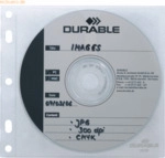 Durable CD-H&uuml;lle CD/DVD Cover File mit Lochung transparent VE=10 St&uuml;ck