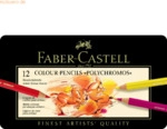 Faber Castell K&uuml;nstlerfarbstift Polychromos farbig sortiert im Metalle