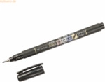 6 x Tombow Faserschreiber Fudensuke weiche Spitze schwarz