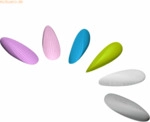 6 x Herlitz Radiergummi Plastik farbig sortiert