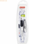 3 x Herlitz F&uuml;llhalter my.pen L-Feder wei&szlig;/schwarz