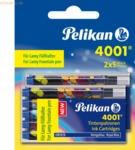 8 x Pelikan Tintenpatrone 4001 LTP/F/5 k&ouml;nigsblau Blister Inhalt 10 St