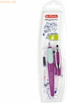 3 x Herlitz F&uuml;llhalter my.pen L-Feder lila/minze