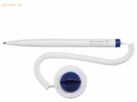 Schneider Kugelschreiber Klick-Fix-Pen mit Schnur weiß/blau