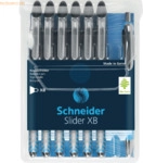 Schneider Kugelschreiber Slider Basic XB sort Etui VE=6+1 (schw. + 1xR