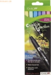 Tombow Dual-Fasermaler ABT mit Rundspitze/Pinselspitze VE=6 Farben pas