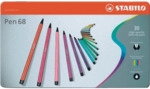 Stabilo Fasermaler pen 68 Metall-Etui mit 30 Stiften