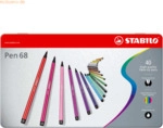 Stabilo Fasermaler Pen 68 Metalletui mit 40 Stiften