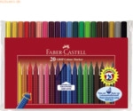 Faber Castell Fasermaler Grip Colour Marker 20er Etui farbig sortiert