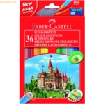 Faber Castell Farbstifte Castle 36er Etui mit Spitzer farbig sortiert