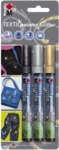 Marabu Textil Painter Glitter 3er-Blister-Sortierung 3 x 3 mm.