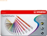 Stabilo Pastellkreidestift CarbOthello Metalletui mit 12 Stiften