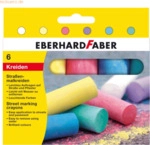 6 x Eberhard Faber Stra&szlig;enmalkreide 10,1cm VE=6 St&uuml;ck farbig sortiert