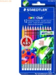 10 x Staedtler Farbstift Noris Club 12 Farben mit Tipradierer