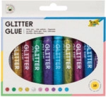 Folia Glitterglue - 10 Metallic-Farben sortiert 10 St&uuml;ck je 9,5 ml.