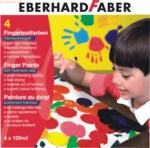 4 x Eberhard Faber Fingermalfarben 4 Farben a 100ml