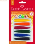 Faber Castell Wachsmalkreide 4+ 'Finger' 6er Blisterkarte sortiert