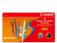 5 x Stabilo Buntstift color Metalletui mit 12 Stiften