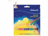 5 x Pelikan Buntstifte Standard dreieckig 24 Farben sortiert