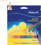 5 x Pelikan Buntstifte Standard dreieckig 24 Farben sortiert