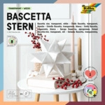 Folia Bascetta Stern - wei&szlig; transparent &Oslash; 20 cm.
