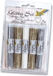 Folia Glitterset - farbig sortiert 5 St&uuml;ck &agrave; 14g.