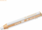 5 x Stabilo Holzfarbstift woody 3 in 1 wei&szlig;