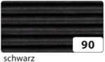 Folia Bastelwellpappe - 50 x 70 cm schwarz.