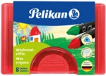 Pelikan Wachsmalstift 665/8 - 8 Farben sortiert dreieckig Box mit 8 St