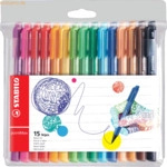 5 x Stabilo Filzschreiber pointMax 0,8 mm sortiert Etui VE=15 Farben