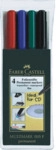 Faber Castell Folienschreiber permanent F VE=4 St&uuml;ck 4 Farben