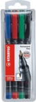 Stabilo Folienstift fein permanent VE=4 St&uuml;ck