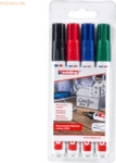 Edding Permanentmarker edding 3300 nachf&uuml;llbar 1-5mm schwarz, rot, bla