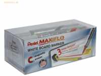 Pentel Whiteboardmarker Maxiflo 2mm Rundspitze 4 Farben