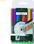 Faber Castell CD-Marker Multimark wasserfest ca. 0,4 mm 8 Farben Etui