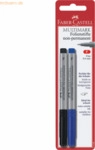 Faber Castell CD-Marker Multimark 0,8 mm blau schwarz Blisterkarte mit