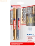 10 x Edding Glanzlack-Marker edding 750 2-4mm gold und silber VE=2 St&uuml;