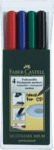 Faber Castell Folienschreiber permanent M VE=4 St&uuml;ck 4 Farben