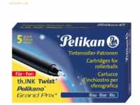 Pelikan Tintenroller-Patronen KM/5 blau Blister VE=2x5 Stück