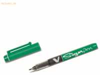 12 x Pilot Faserschreiber V Sign Pen 0,6mm Rundspitze grün