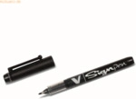 12 x Pilot Faserschreiber V Sign Pen 0,6mm Rundspitze schwarz