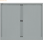 Bisley Rollladenschrank Euro Stahl 2 Fachb&ouml;den H 1029mm silber/silber