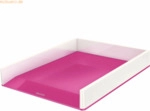 Leitz Briefablage Wow Duo Colour A4 Polystyrol wei&szlig;/pink metallic