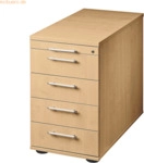 mcbuero.de Standcontainer Solid SC mit 4 Sch&uuml;ben BxTxH 428x800x720-760