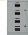 Bisley home Schubladenschrank 4 Sch&uuml;be 1-bahnig silber