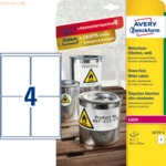 Avery Zweckform Etiketten wetterfest Polyester wei&szlig; 99,1x139mm VE=32 E