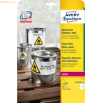 Avery Zweckform Etiketten wetterfest Polyester wei&szlig; 105x148mm VE=80 Et