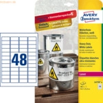 Avery Zweckform Etiketten wetterfest Polyester wei&szlig; 45,7x21,2mm VE=384